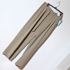 Dictionary Womens Wide Leg Pants Tan Grey Elastic Waist Stitch Fix XL NWT‎